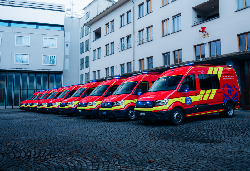 Flux Mobility liefert neun vollelektrische Allrad-Fahrzeuge an die Berufsfeuerwehr Basel