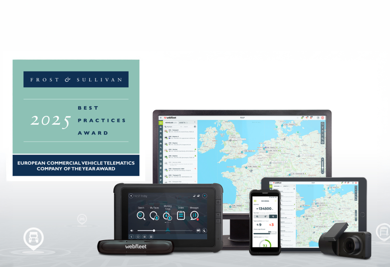 Frost & Sullivan kürt Webfleet zum europäischen Telematikunternehmen des Jahres 2025