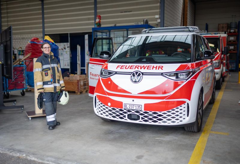 Feuerwehr Basel-Landschaft setzt auf Elektroantrieb mit dem VW ID. Buzz