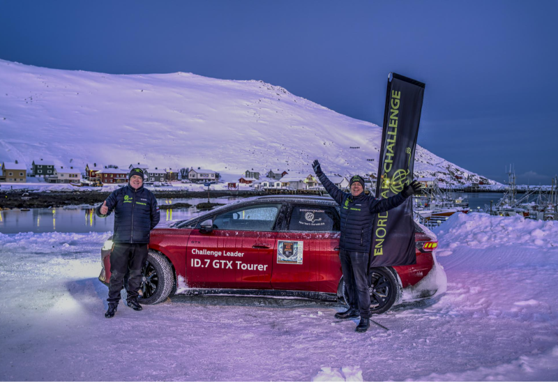 Der VW ID.7 GTX Tourer erreicht nach 3325 Kilometern sicher das Nordkapp