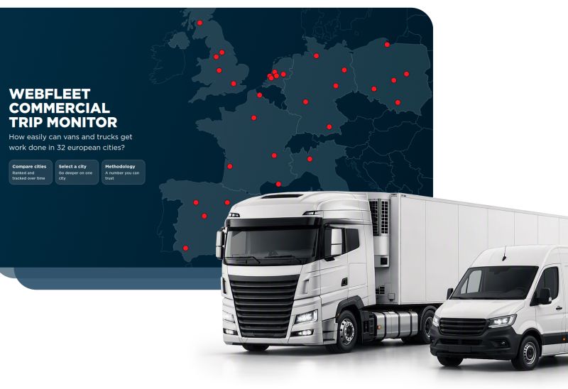 Webfleet Commercial Trip Monitor zeigt, wie sich Verkehrsbedingungen für Fuhrparks in Städten entwickeln
