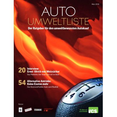 Auto-Umweltliste 2016 listet öklogischte Modelle auf