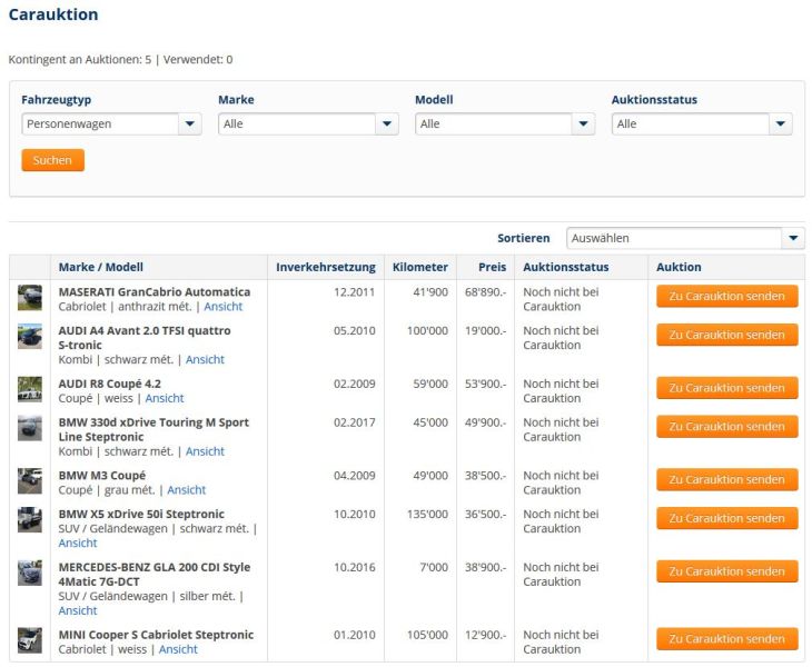   Schulterschluss zwischen AutoScout24 und Carauktion 