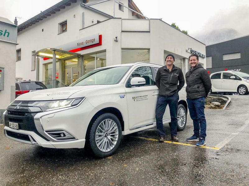 Amt für Natur und Umwelt Graubünden entscheidet sich für den Mitsubishi Outlander PHEV