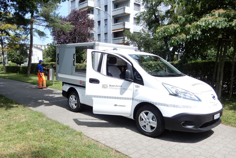   40 Nissan e-NV 200 sorgen für eine saubere Stadt Zürich