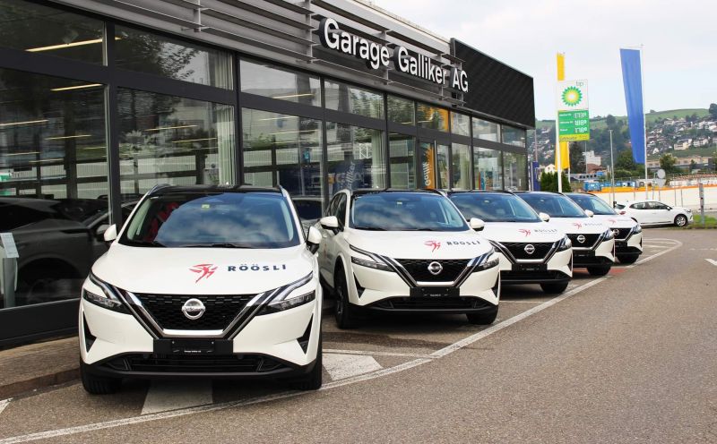 Erste Flottenauslieferung des neuen Nissan Qashqai an die Firma Röösli AG, Rothenburg