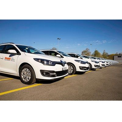   50 weisse Renault Megane für die Dipl. Ing. Fust AG