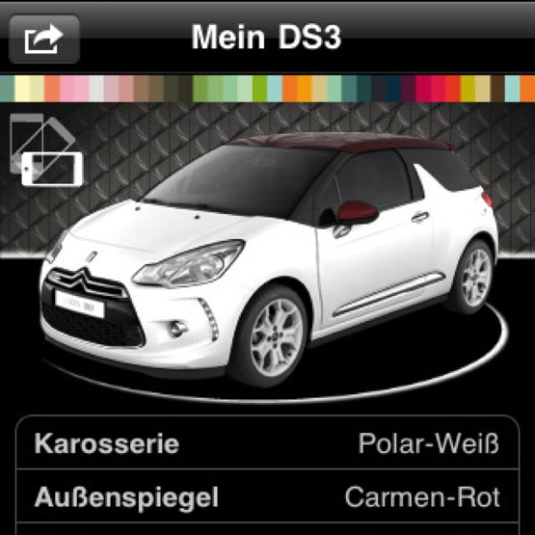 Citroën DS3 auf dem iPhone konfigurieren