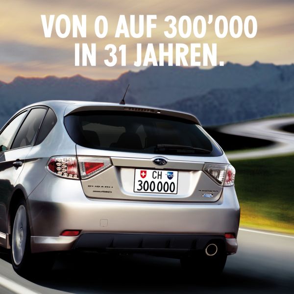 Subaru feiert 300'000 verkaufte Fahrzeuge in der Schweiz