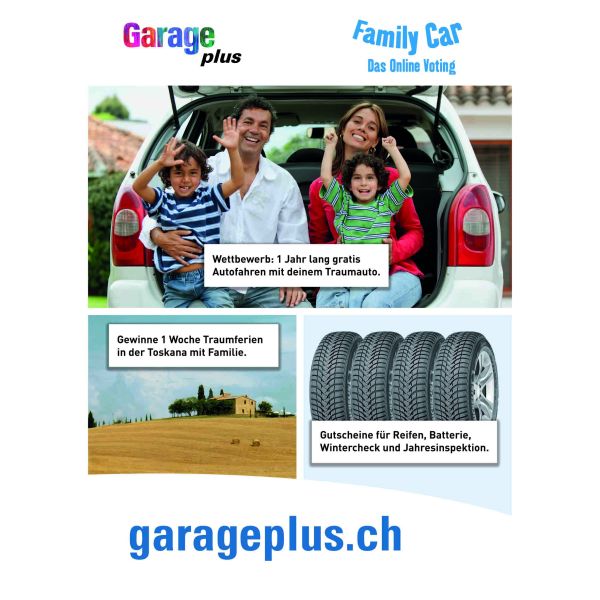 Family Car: Online Voting und attraktive Gewinne mit Garage plus  