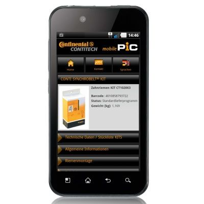 ContiTech: Produktinformationen per Smartphone