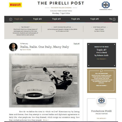 Pirelli Post: Webseite zur italienischen Geschichte