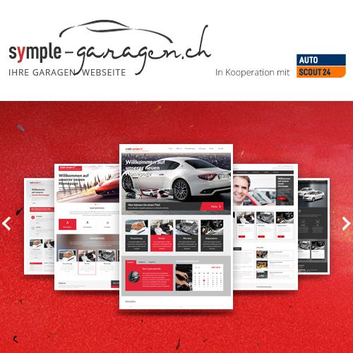 Garagen Webseite: Kooperation zwischen AutoScout24 und Symple