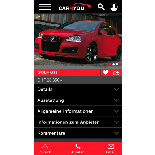 Car4you.ch lanciert neue App