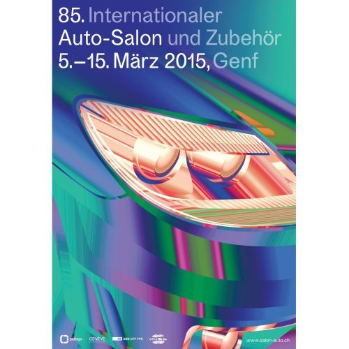 Blick fürs Detail auf dem Autosalon-Plakat 2015