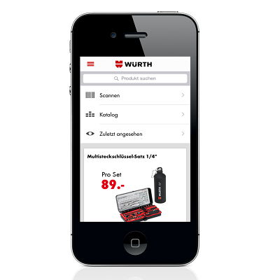 Wuerths App ist jetzt auch ein Shop