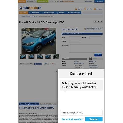 Neuer Kunden-Chat auf autoricardo.ch