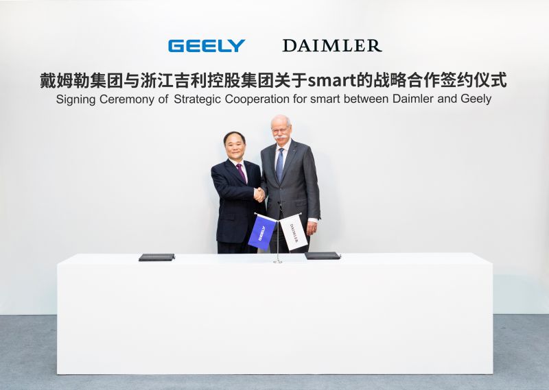 Daimler und Geely teilen sich Smart