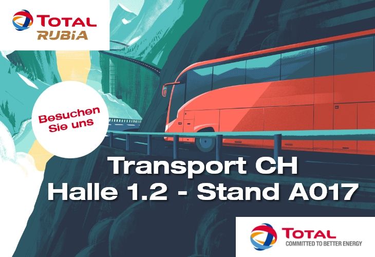 Entdecken Sie die Schmiermittel von Total auf der Transport-CH 