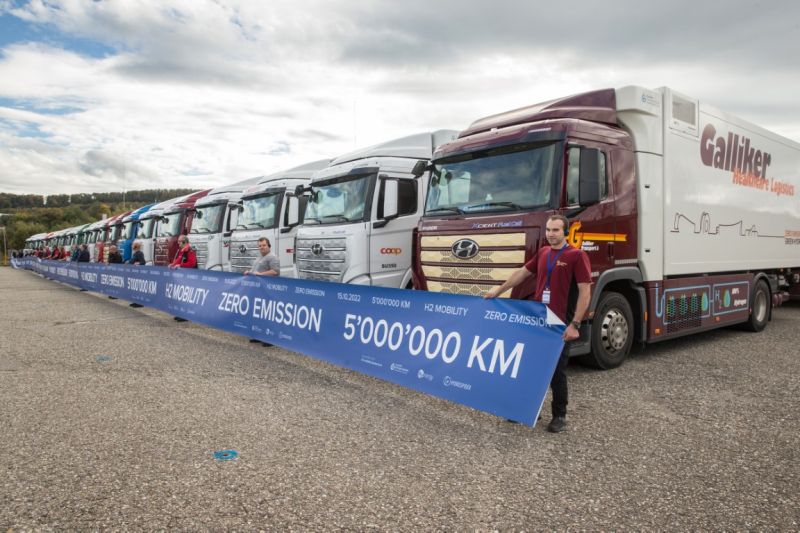 H2 Trucker Meeting in Olten: Gemeinsam den 5-millionsten Kilometer gefahren